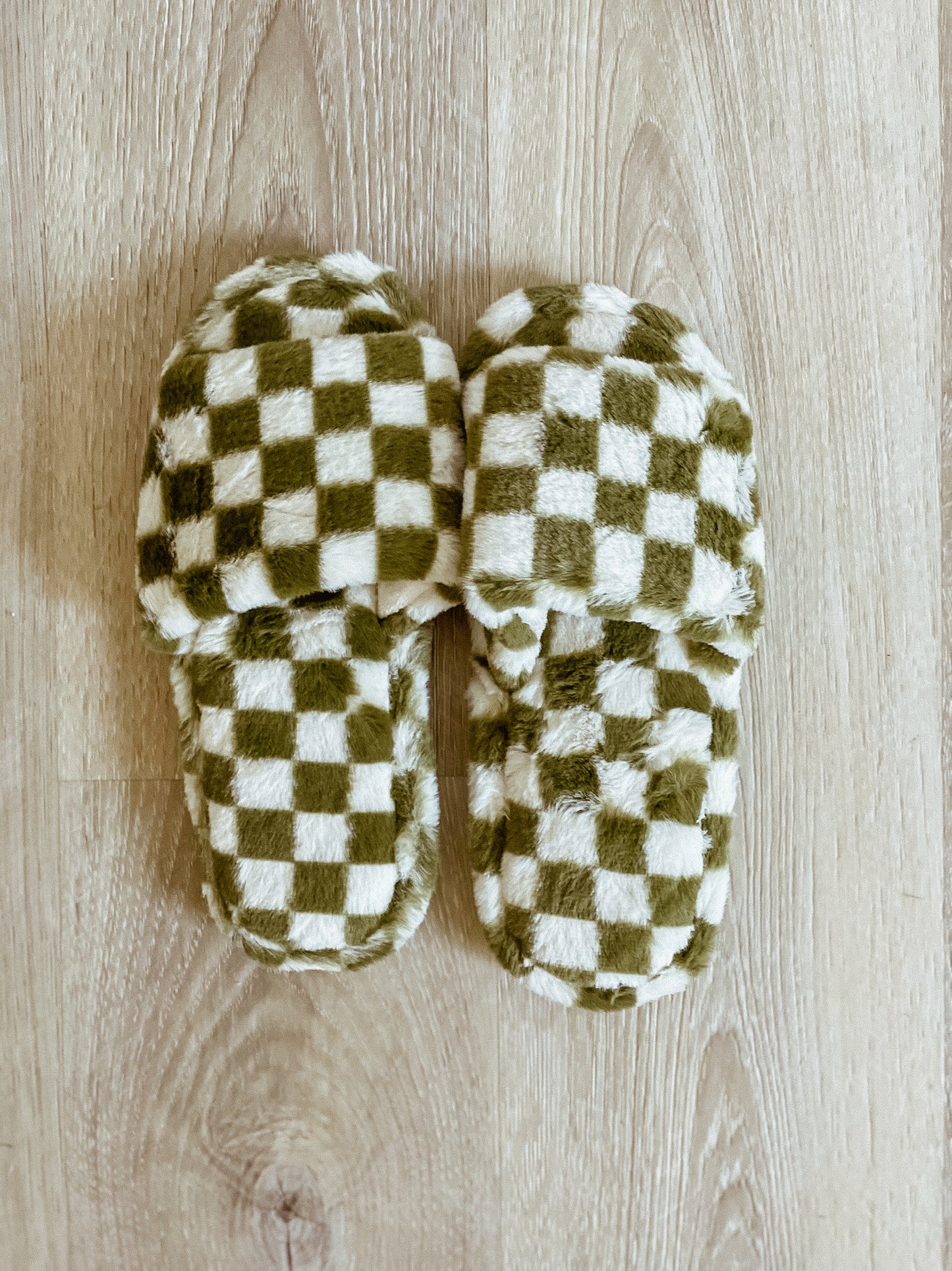 Fuzzy Checker Slippers