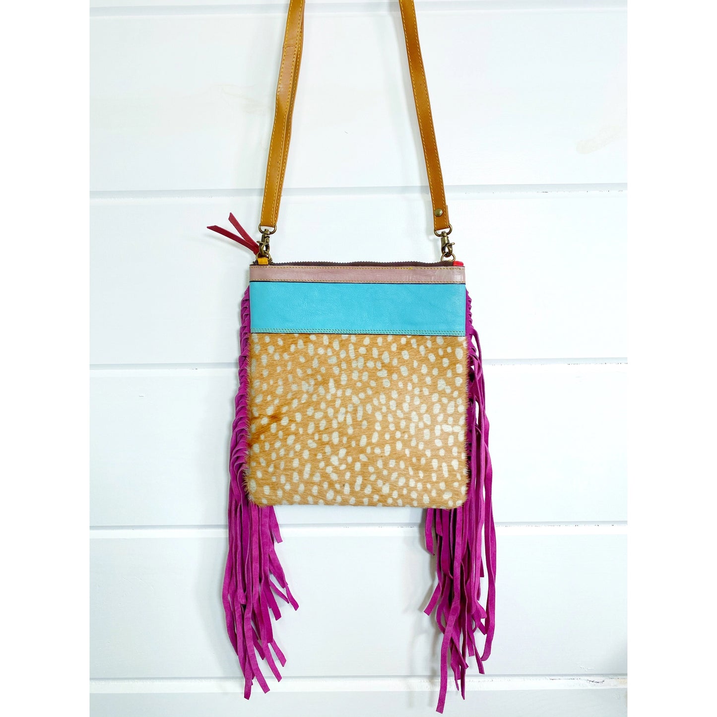 Fringe Leather Crossbody